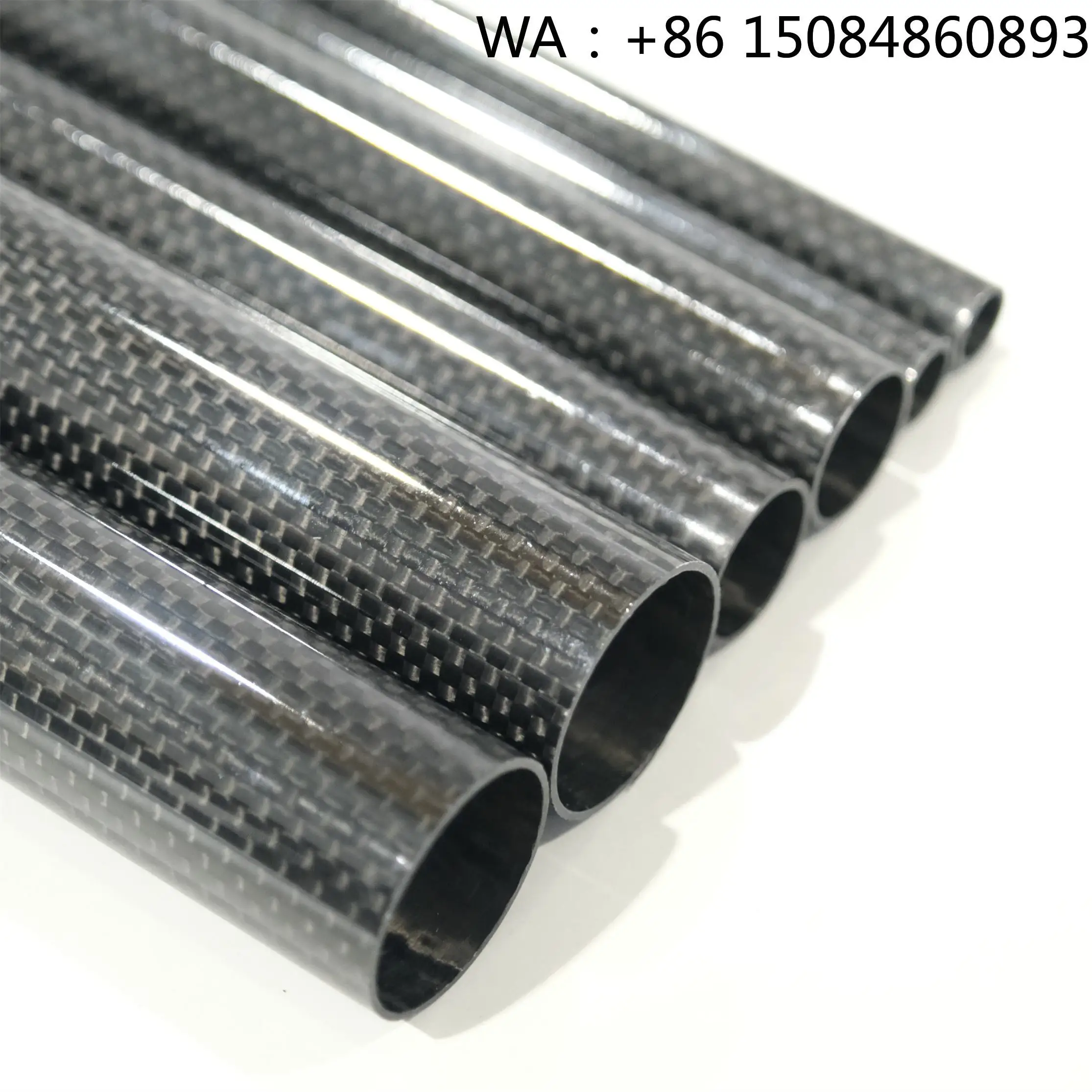 

3K Woven Carbon Fiber Tube 20/30/40cm, High Modulus Matte Glossy Surface, Light High Strength Custom Sports Pipe