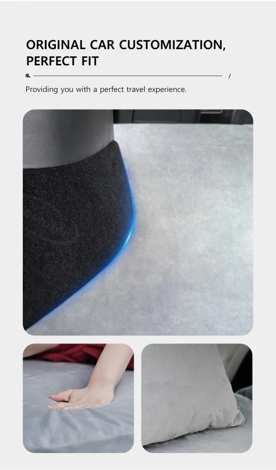 Car Mattress for Camping Trunk Memory Foam Mattress Foldable Memory Foam Car Bed Non-Slip Design for Tesla Model Y 3 2021-2026