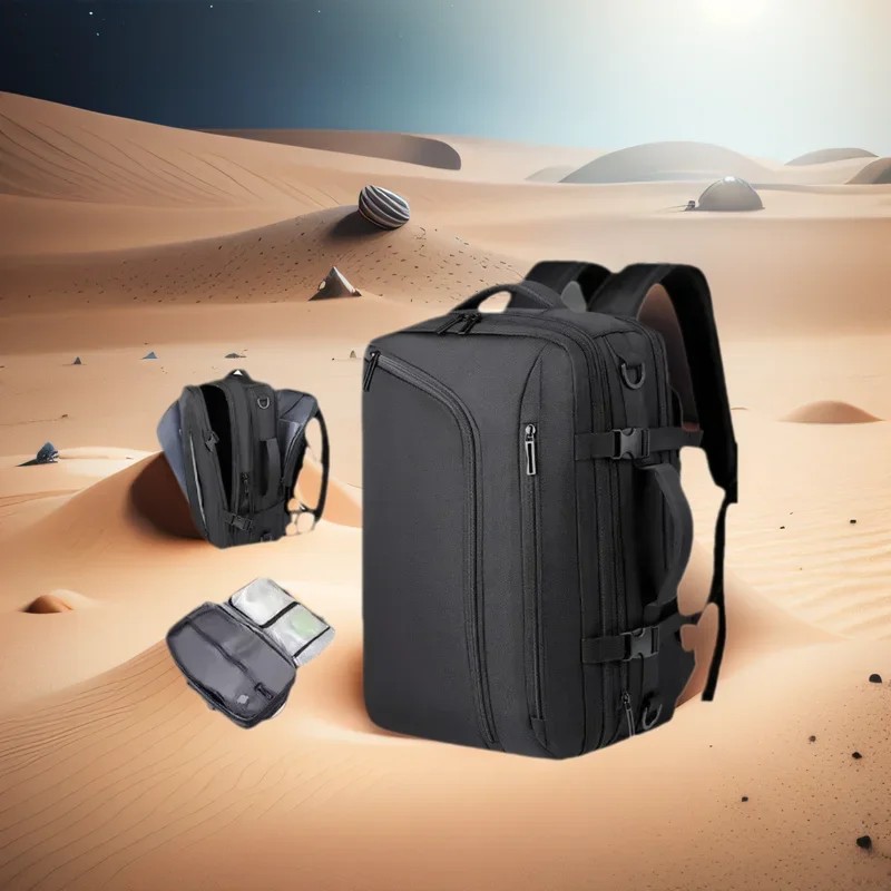 

Expandable Travel Organizer Backpack - Waterproof Multi-Compartment with Ventilation System (Suitcase Strap/Dry-Wet Separation)
