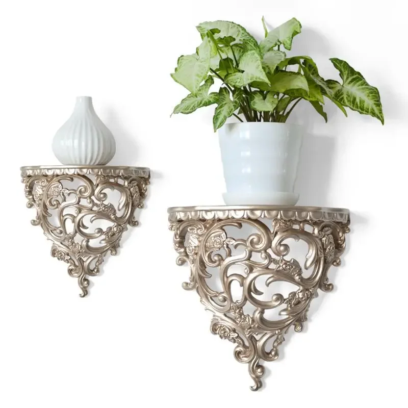 Wall Shelf Flower Decor Potshelves Mounted Rack Hanging Holder Vintage Standhome Planter Hanger Storagedisplay Style Floating