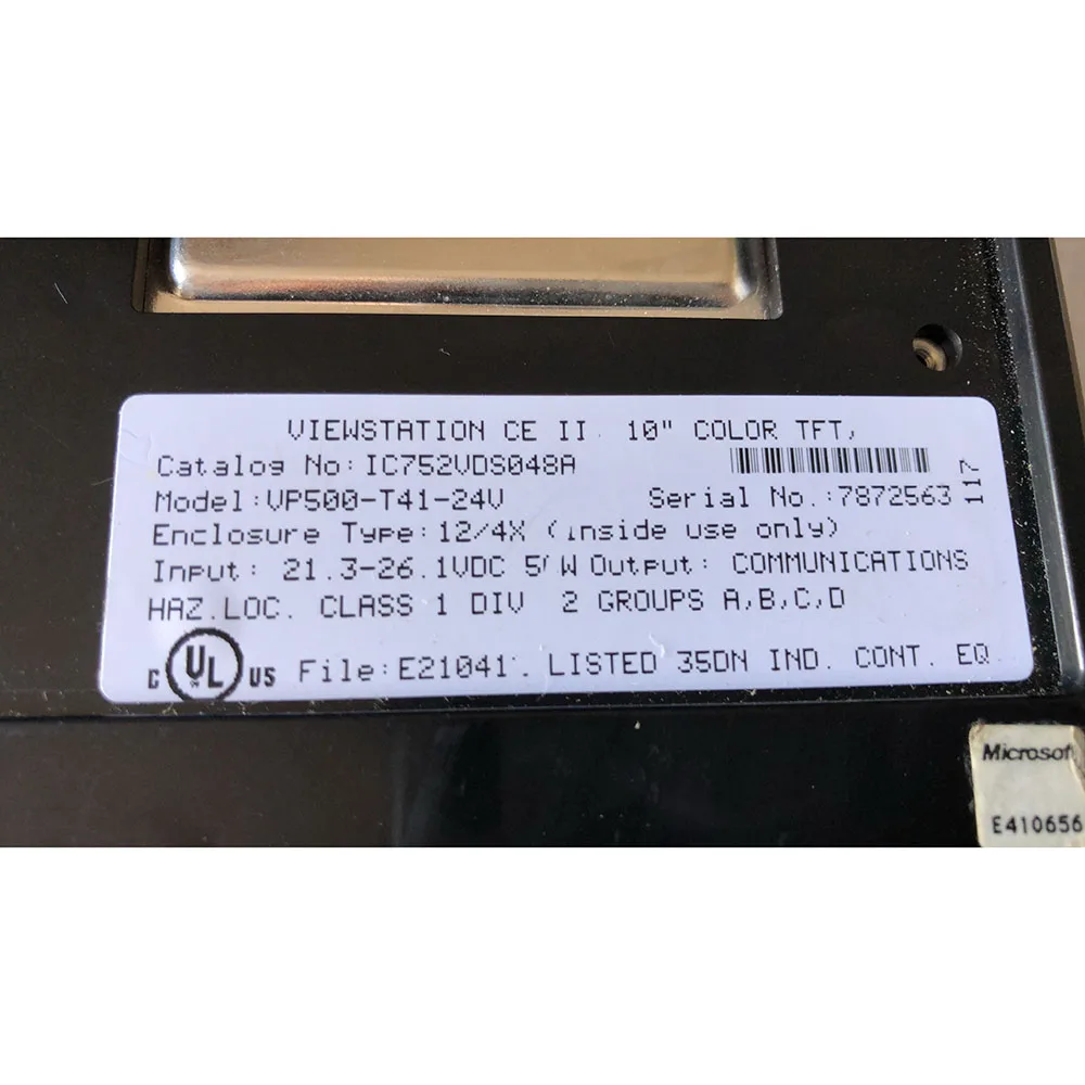 IC752VDS048A VP500_T41_24V Touch panel For GE