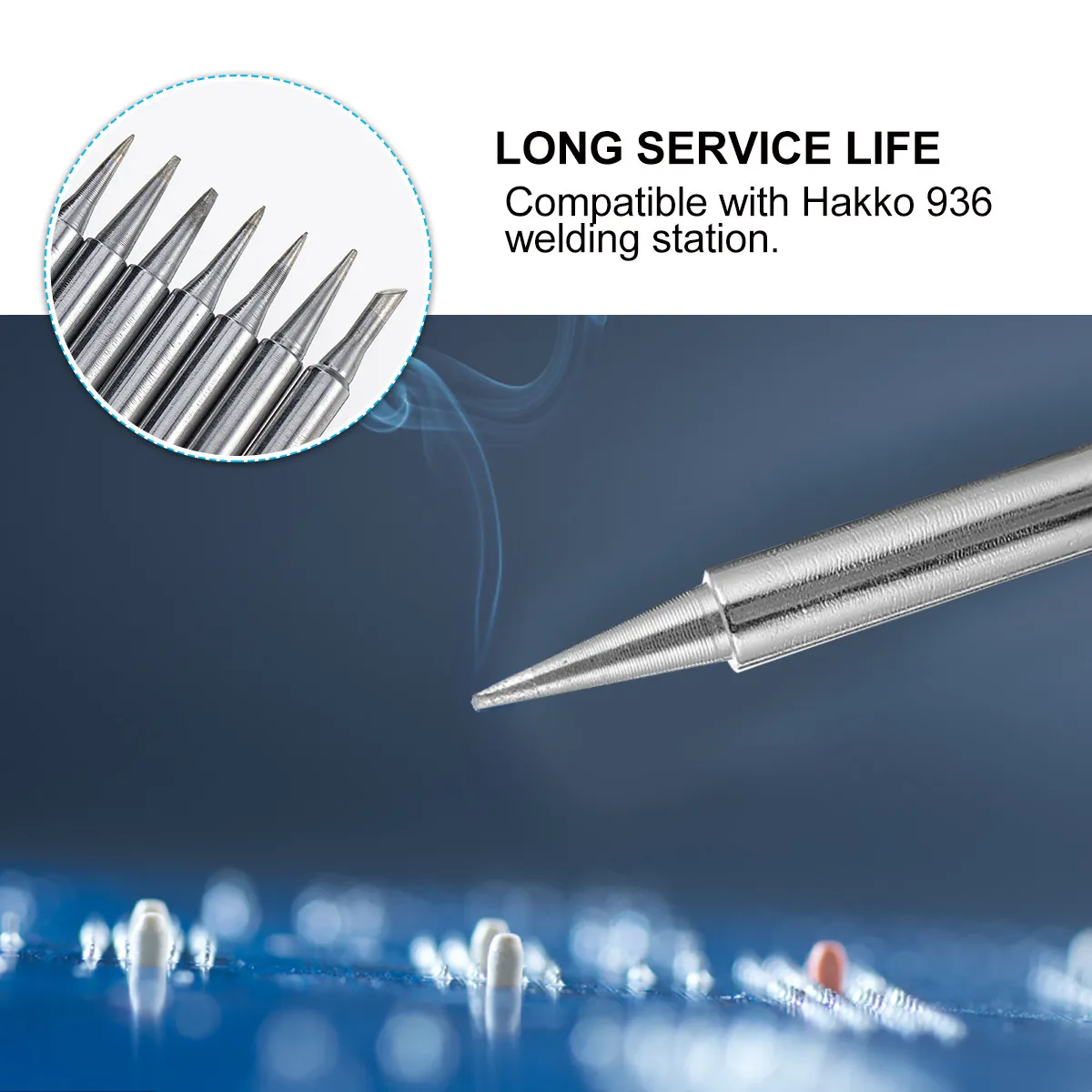 

12Pcs Soldering Iron Tip Replacement Copper Set Compatible 936 Station High Heat Transfer Welding Tips Soldering Tip