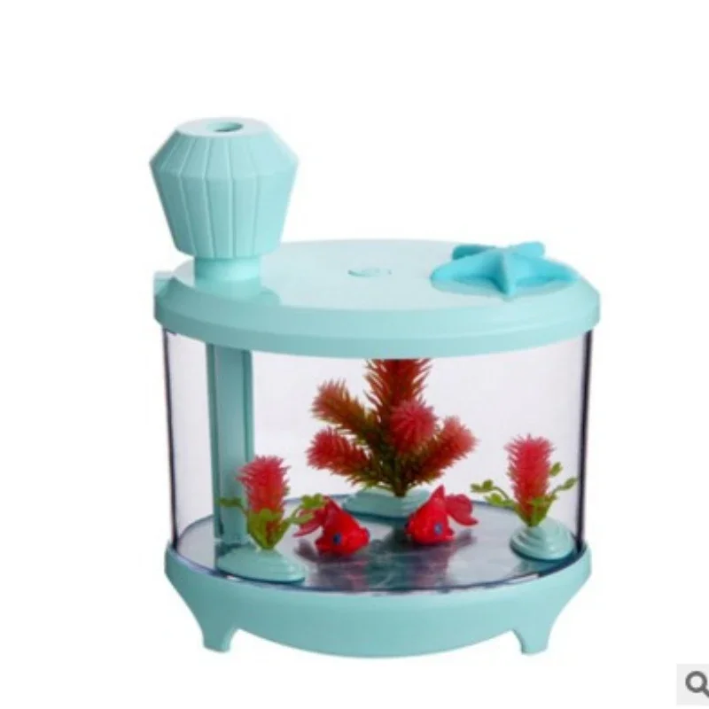 Fish Tank Humidifier Soft Luminous Household Fish Tank Aquarium Mini Small Fish Tank