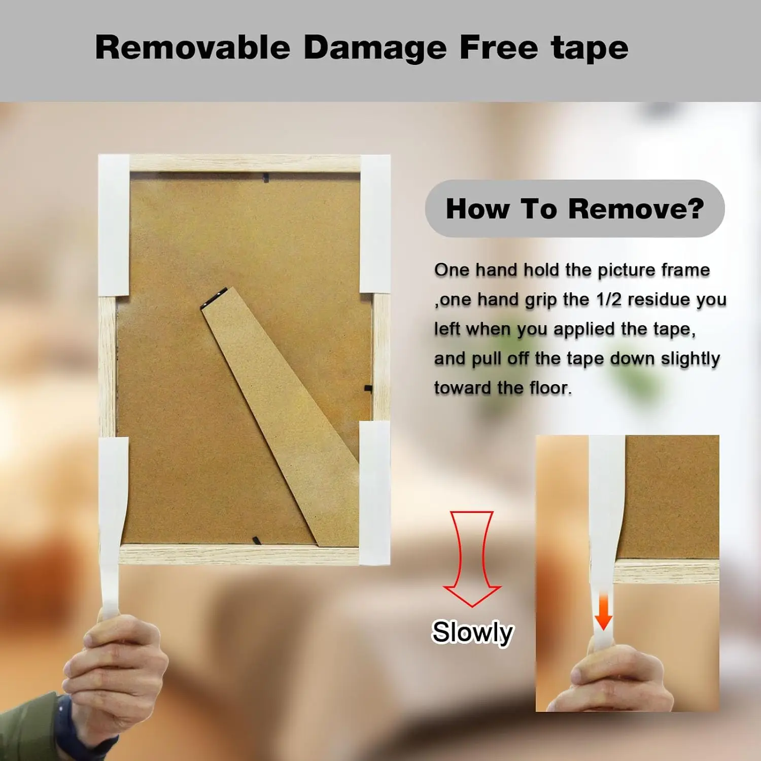 شريط رغوي أبيض قوي للغاية على الوجهين، وسادة تثبيت لاصقة مقاومة للماء لتثبيت الجدار، ومضادة للتصادمات والأشياء الصغيرة #4