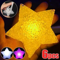 Mini Star Night Lights LED Battery Five-pointed Star Hand-held Light Color Flashing Lighting for Christmas Party Decor Kids Gift