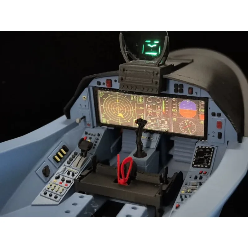 FPV Cockpit Scale Simulation Interior with LED Light Effect for FLYFANS Twin 70mm EDF SU-57E Stealth Fighter RC Airplane Upgrade