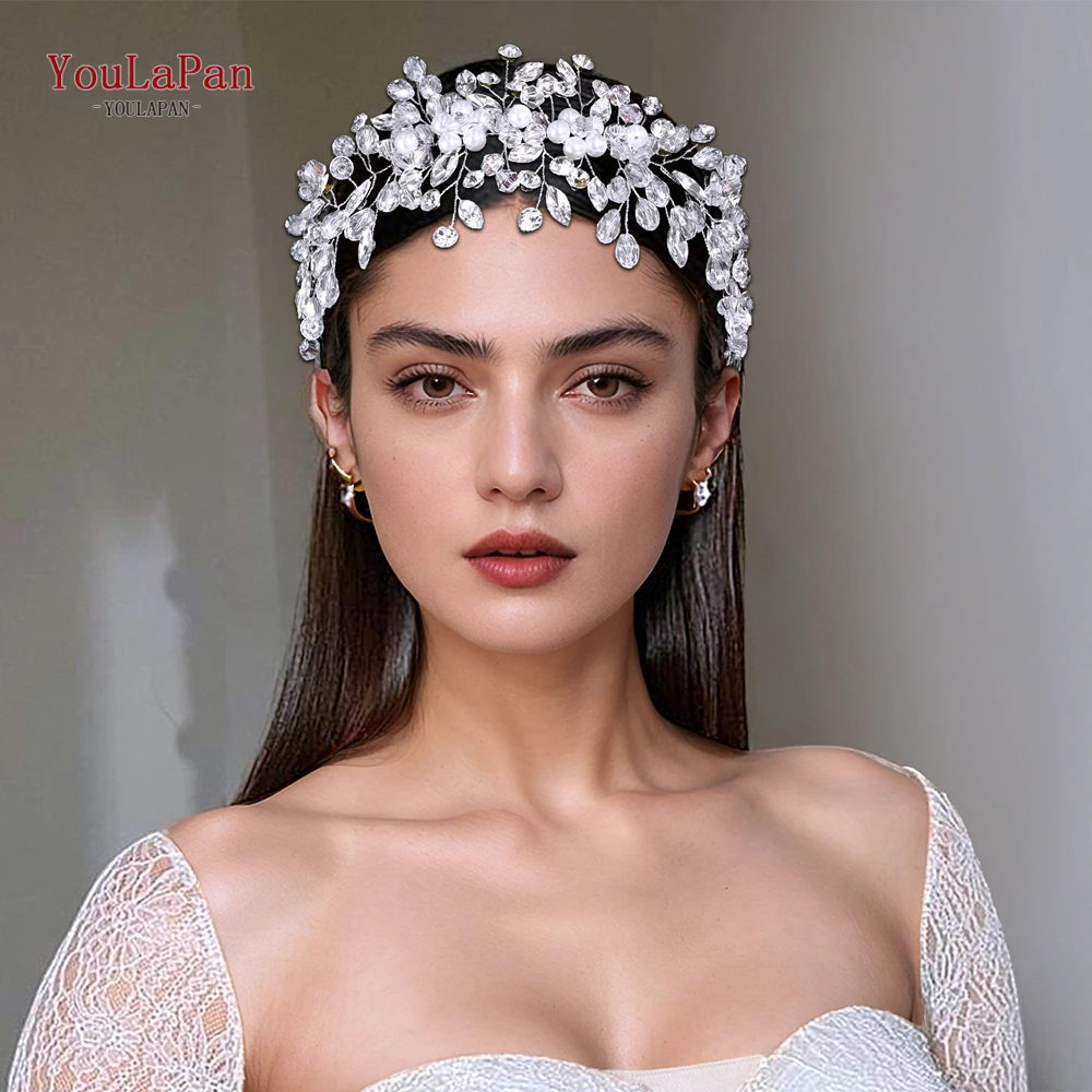 YouLaPan Bride Crystal Hair Band Rhinestone Wedding Hair Accessories Women Banquet Party Headband Handmade Hair Ornaments HP834