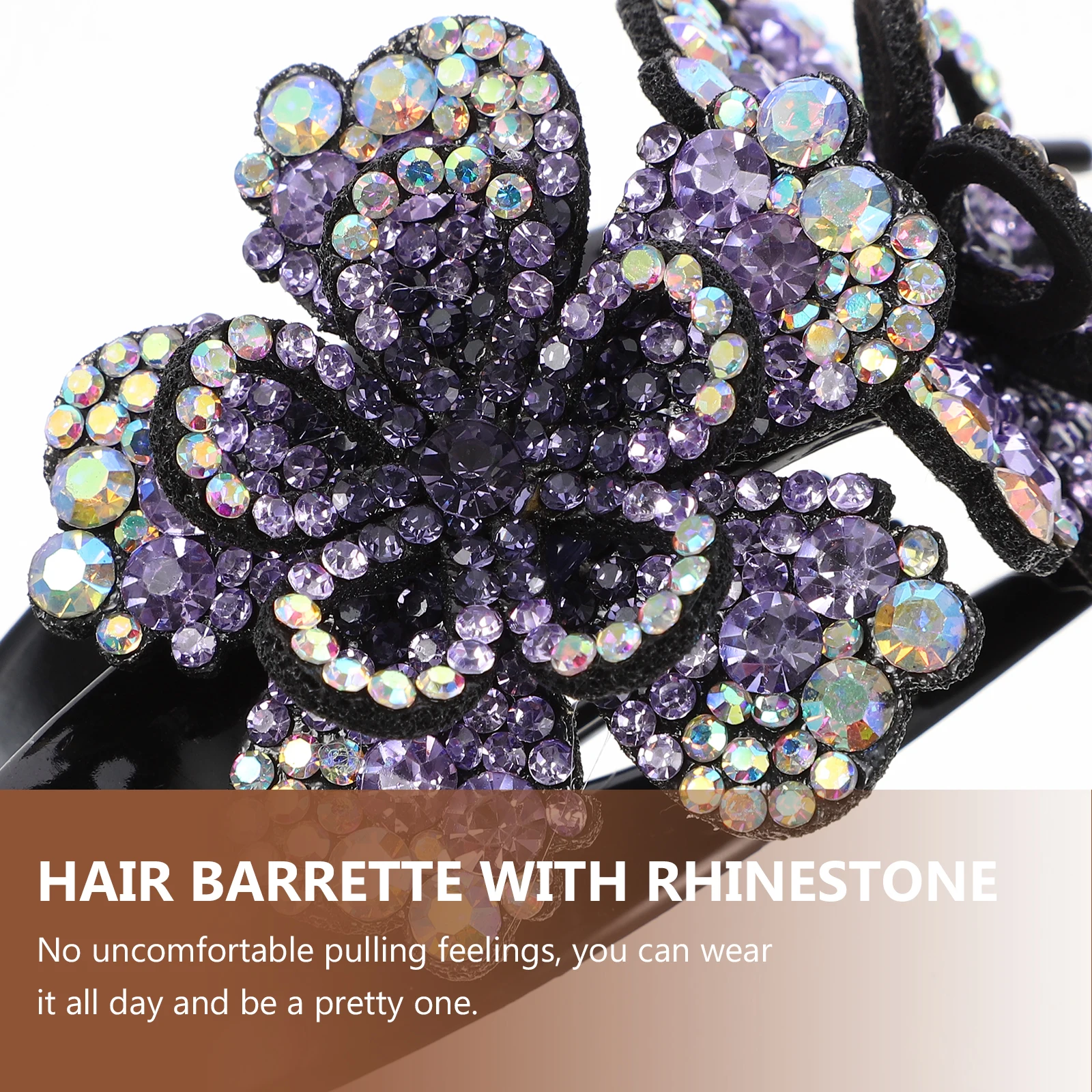 مشابك شعر أنيقة من حجر الراين لتزيين دبابيس الشعر من أسفل الراتنج، مادة قوية، شعر متوسط سميك مثالي للارتداء اليومي #2