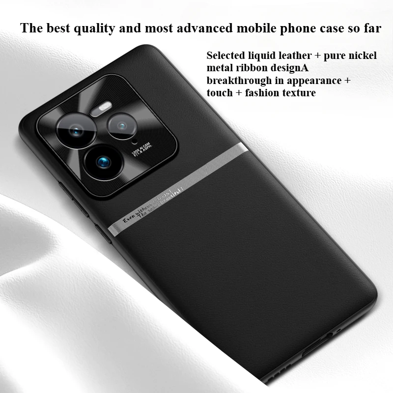 

Case For Realme GT7 pro Luxury Liquid Leather Waistline New Back Cover For Realme GT 7pro Shockproof Bumper Funda
