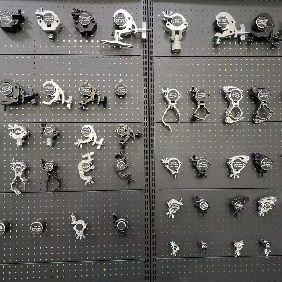 2-Count JR Clamp Post Load 75kg Stage Light Alumuniuum Alloy 6061-T6 Fasten Trussing Tube 32-35mm Pipe Coupler Truss Hook