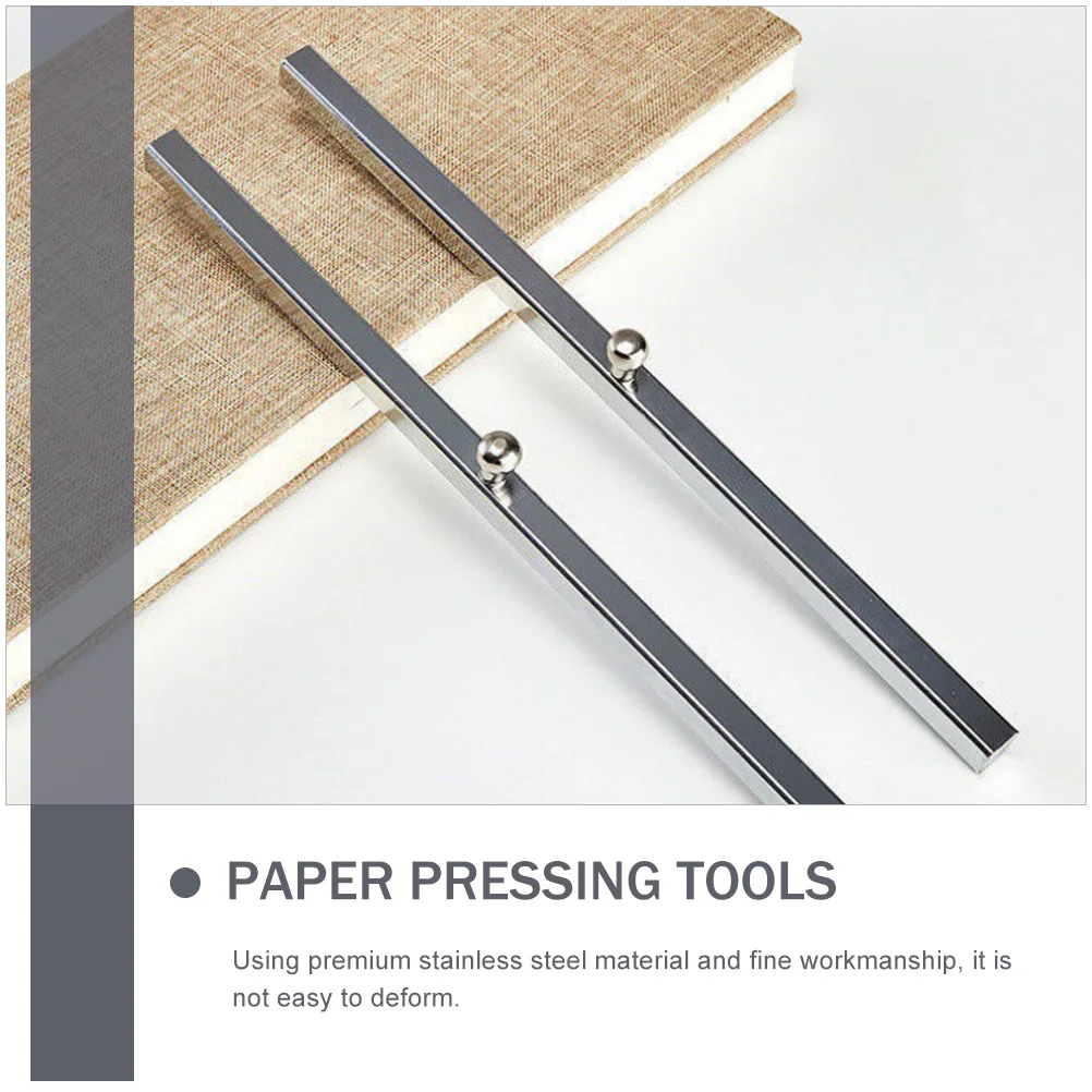 

2pcs Stainless Steel Paperweight White Iron Design Calligraphy Training Tool Corrosion Resistant Waterproof Moisture Proof Easy