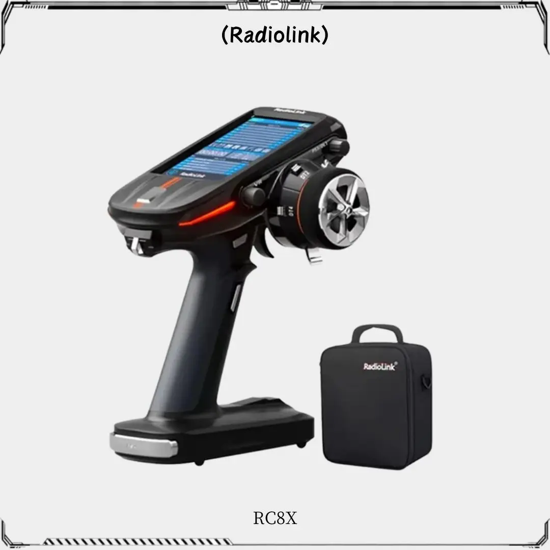 Radiolink RC8X 2,4G 8CH 4,3 pulgadas LCD pantalla táctil transmisor Compatible con TBS CRSF R8FG R4FGM receptor para RC coche barco Robot