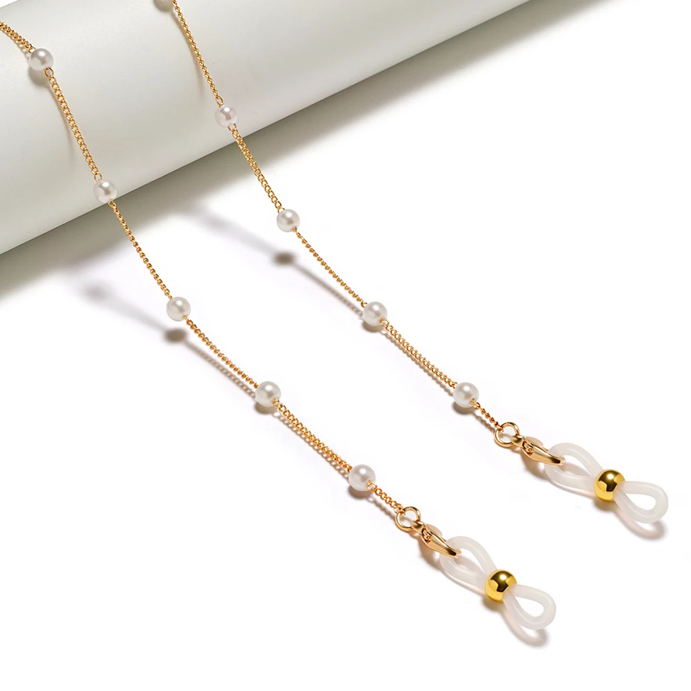 

1Pcs Fashion Pearl Inlaid Glasses Strap Secure Fit for Eyeglasses and Readers Non-Slip Eyeglass Holder Travel Outdoor Indoor Use