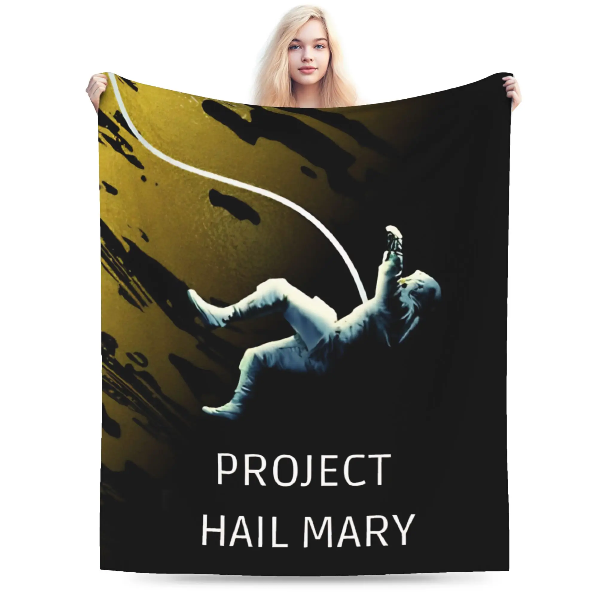Si Fi Project Hail Mary  Fuzzy Blankets  Funny Throw Blanket for  Sofa Bedding Lounge 150*125cm Bedspreads