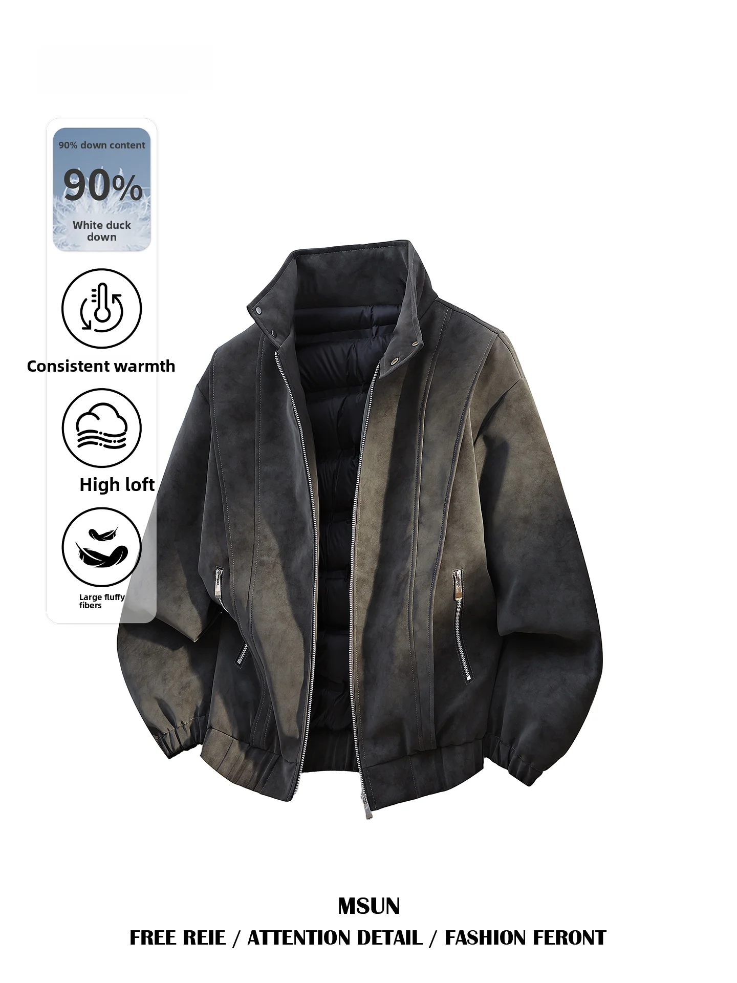 MSUN американский ретро пуховик из искусственной кожи, мужское зимнее трендовое брендовое теплое повседневное парное бестселлерное универсальное пальто с защитой от холода