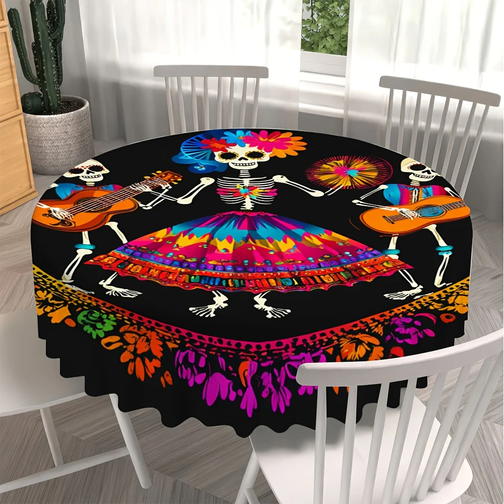 One-piece round tablecloth, specially designed for the 