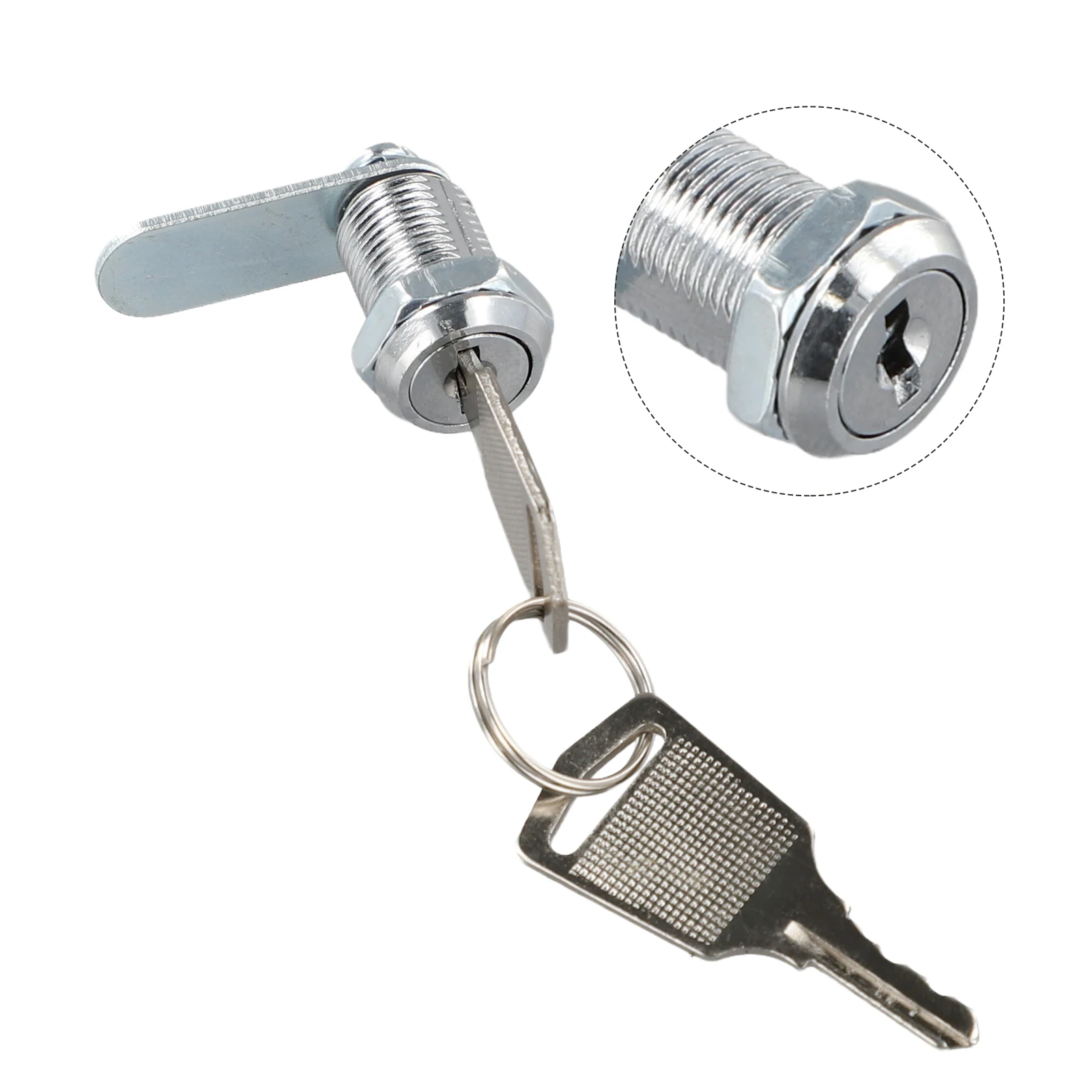 With 2 Key Drawer Lock Silver 1PC Aluminum Alloy Cabinet Mailbox Lock Cupboard Locker Locks Hardware Security Locks