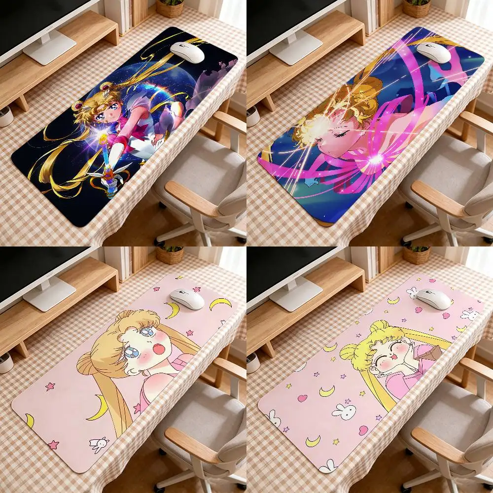 Classic Anime-S-sailor-M-Moon-S Mouse Pad Computer Mat Deskpad Laptop Keyboard Mat Office Large Landscape Mousepad