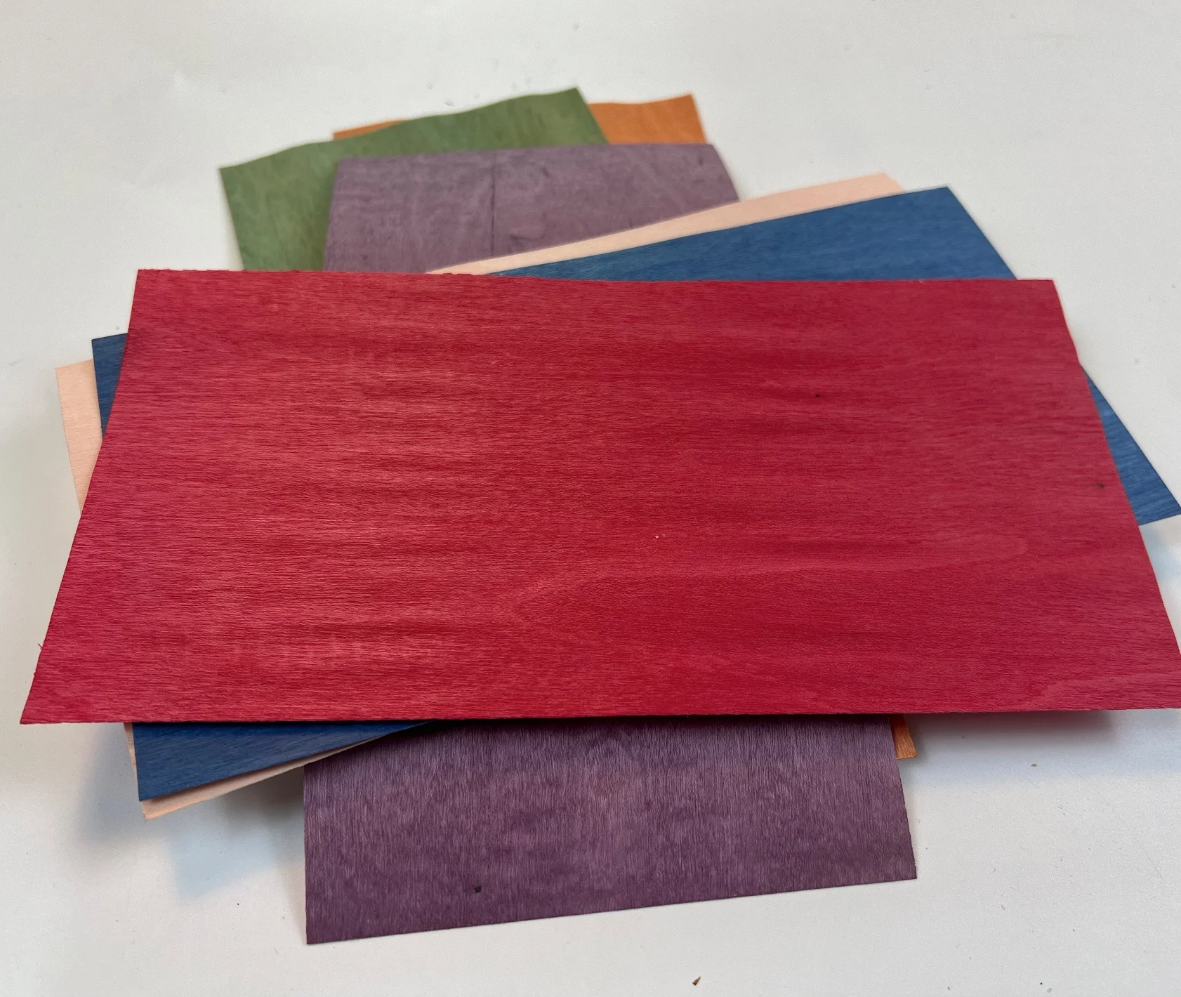 6pieces 20x10cm T:0.4-0.5mm Mixed Dyed and Exotic  Maple Wood Veneers  DIY Handmade Marquetry Inlay Veneer Sheets Material