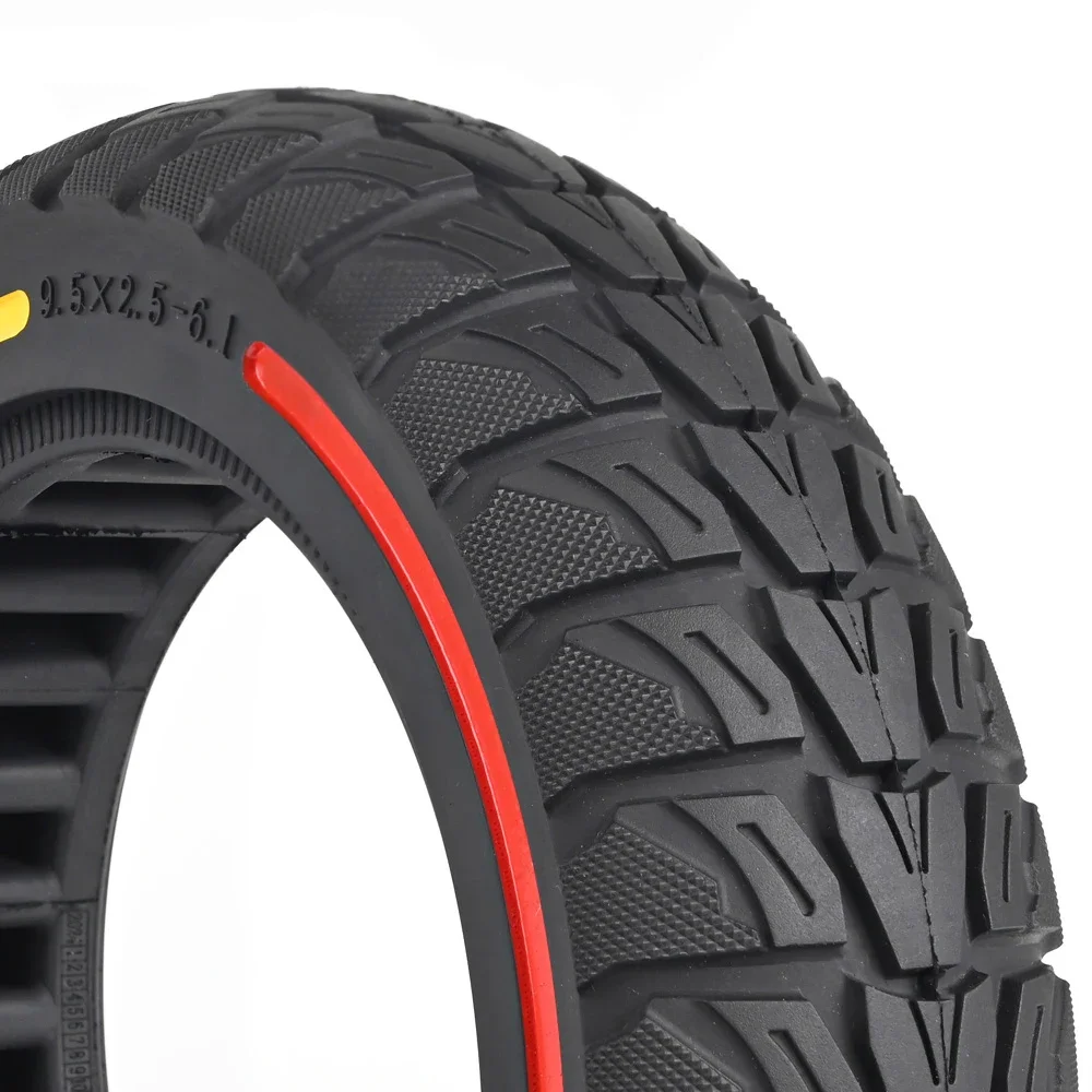 9.5x2.5-6.1 Tubeless Solid Tire Replacement for NIU KQI3 Eectric Scooter Flick Color 9.5 Inch Solid Tires Shock-absorption Tyre