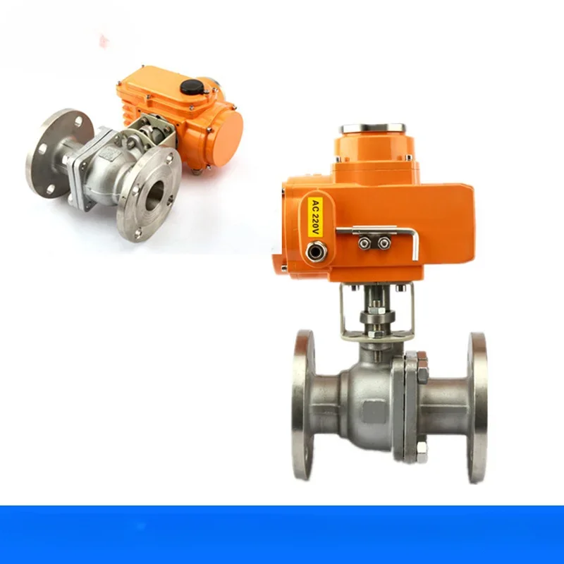 Electric Actuator Electric Two-way Floating Flange Ball Valve Adjustable