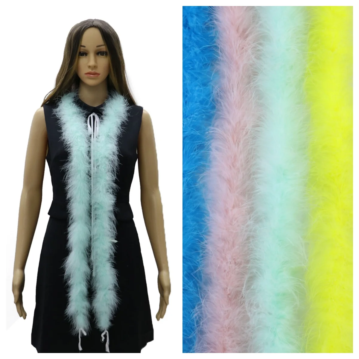 2 Meter Long Boa Natural Turkey Marabou Feathers boa Scarf for Party Christmas Clothing Sewing Decoration Plumas Accessory