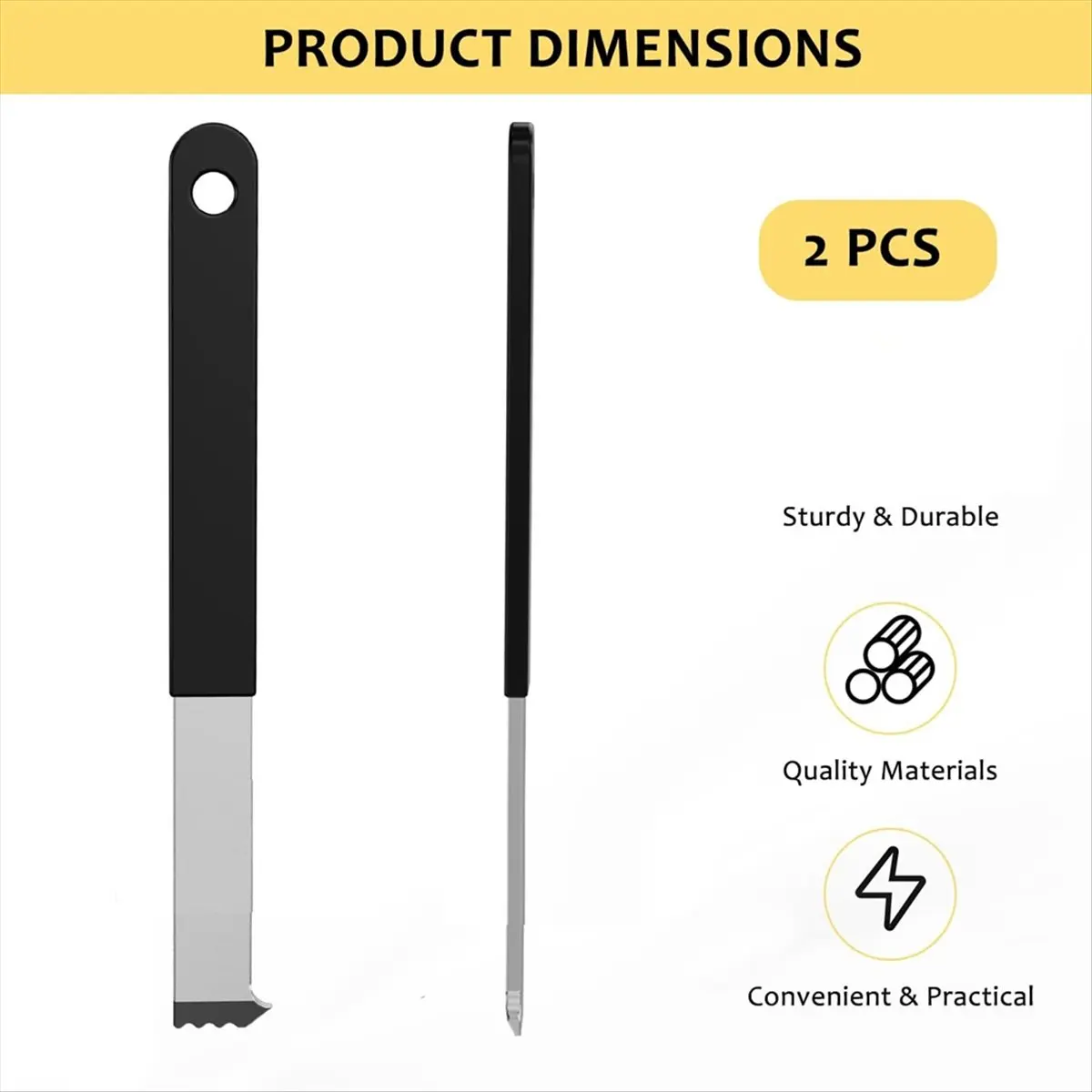 2026 Trend 2Pcs Paver Puller, Paver Extractor Tool with Joint Scraper Mini Teeth & Gripper Slots, Paver Removal Tool for Garden