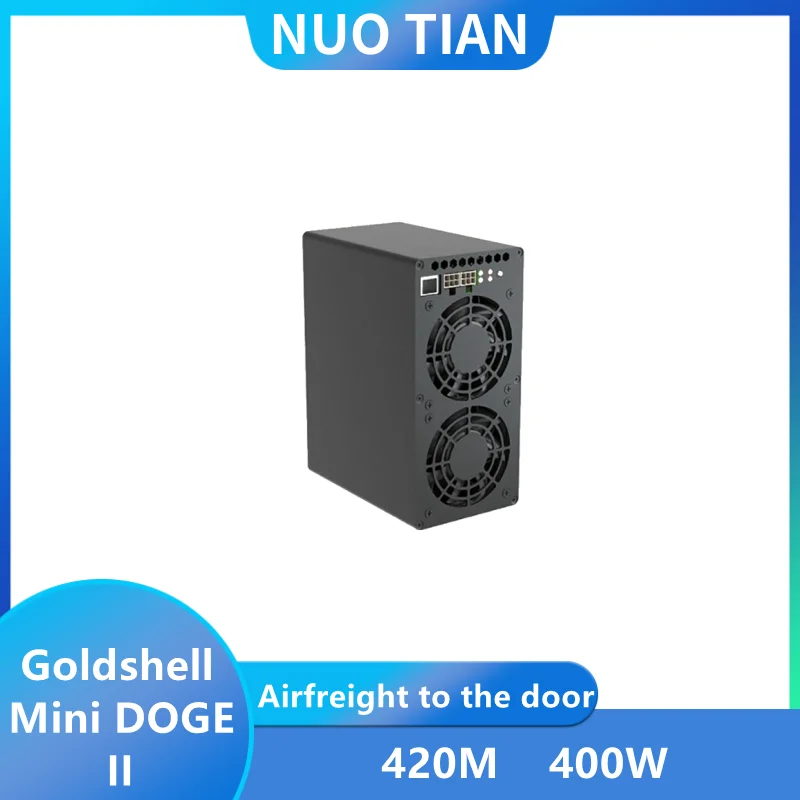 

New Goldshell Mini DOGE II 420M±10% 400W Doge LTC MINER( NO PSU ) Low Noise Can Mining In Office And Hourse