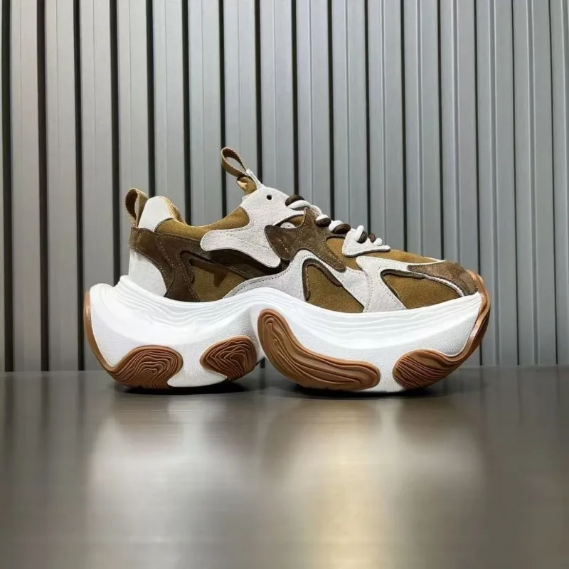 

Классическая брендовая дизайнерская обувь для спорта и отдыха на толстой подошве, модная носимая обувь для прогулок на открытом воздухе, увеличивающая рост, треккинговая обувь