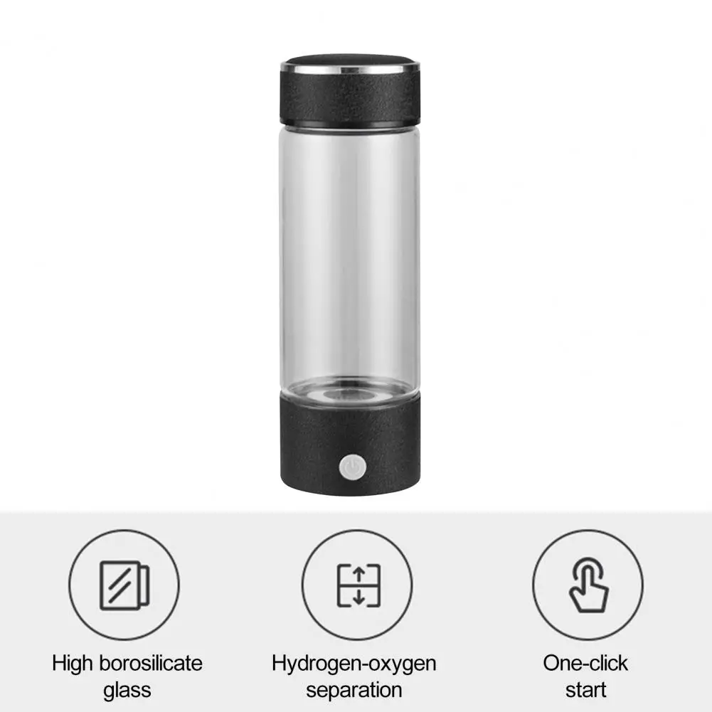 Antioxidant Water Cup 450ml Usb Rechargeable Hydrogen Water Bottle Ionizer Machine Rapid Electrolysis Generator for Rich