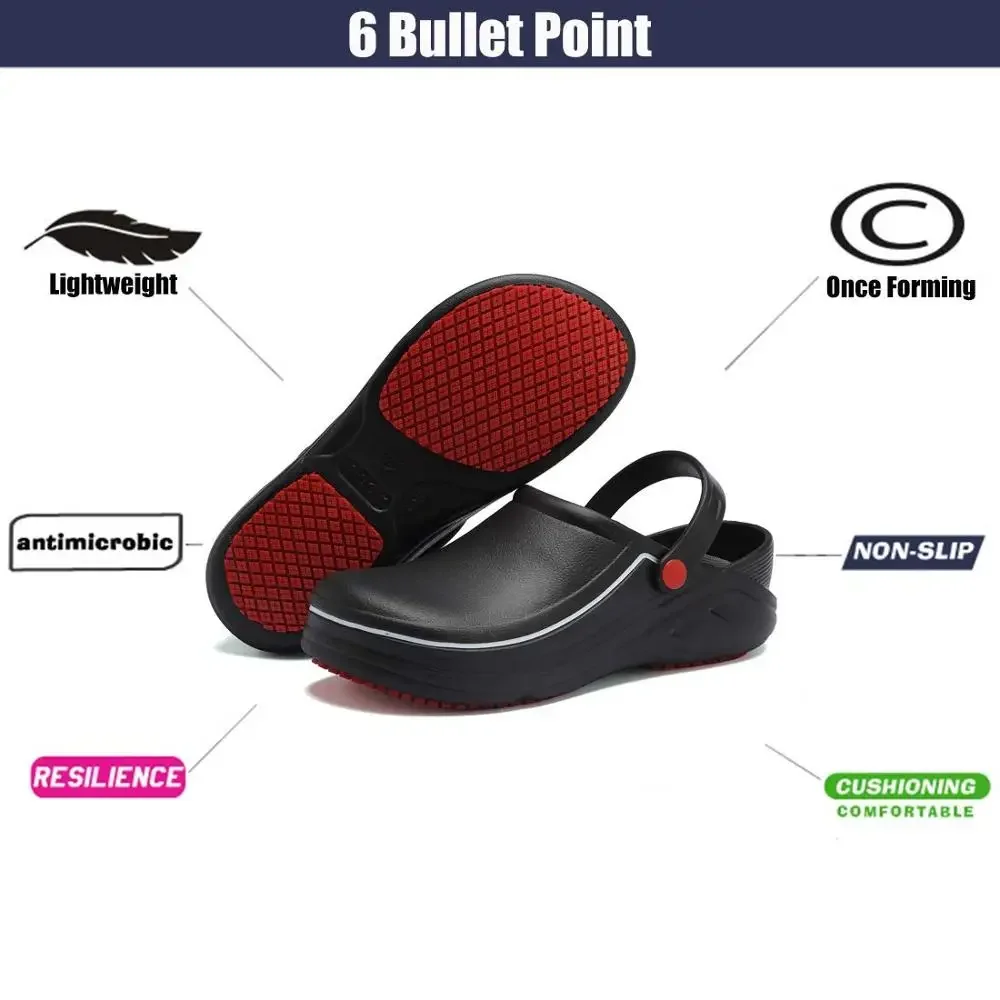 2024 EVA Unisex Slippers Sandals Non-slip Waterproof Oil-proof Kitchen Work Cook Shoes for Chef Master Hotel Restaurant Slippers