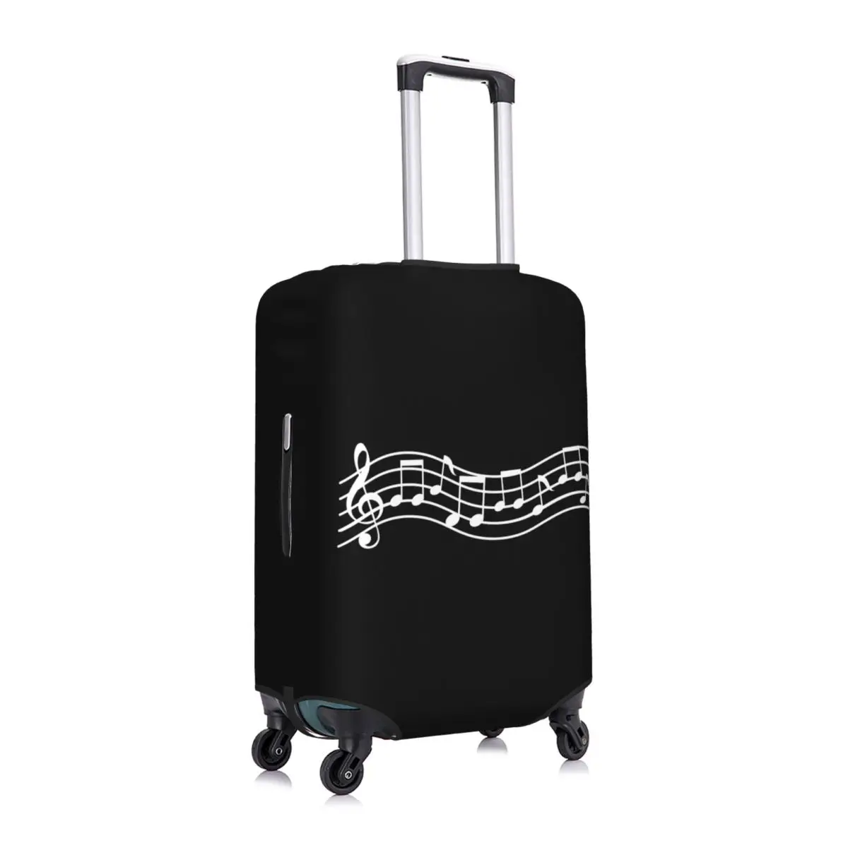 Custom Musical Festival Music Note Luggage Cover Protector Fashion Travel Suitcase Protective Cover for 18-32 Inch