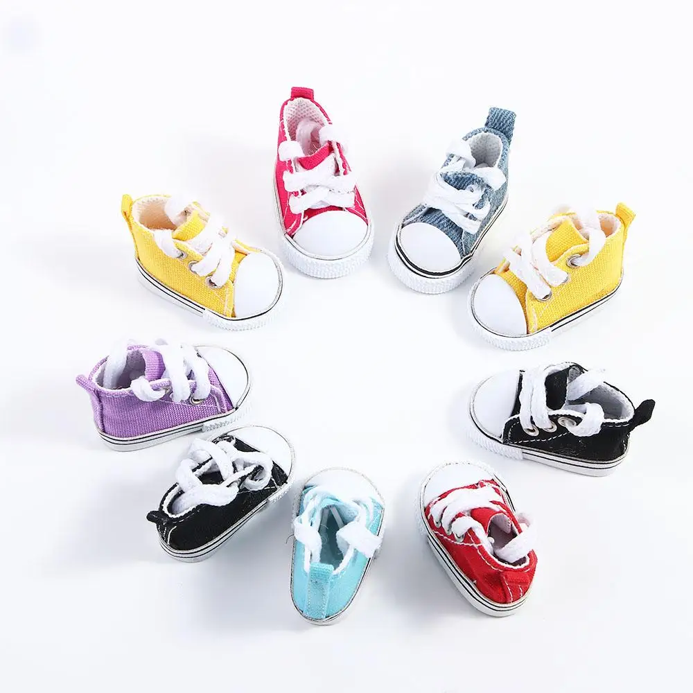 BJD Accessories Handmade Mini Shoes 1/6 Dolls For Children 5cm Doll Canvas Shoes Doll Sneakers Doll Shoes BJD Doll Shoes