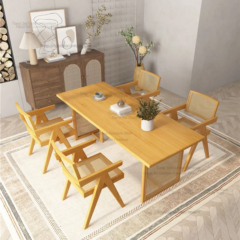 Japanese Modern Dining Tables Kitchen Coffee Dinette Nordic Dining Tables Office Minimalist Design Home Furniture Muebles LLDT