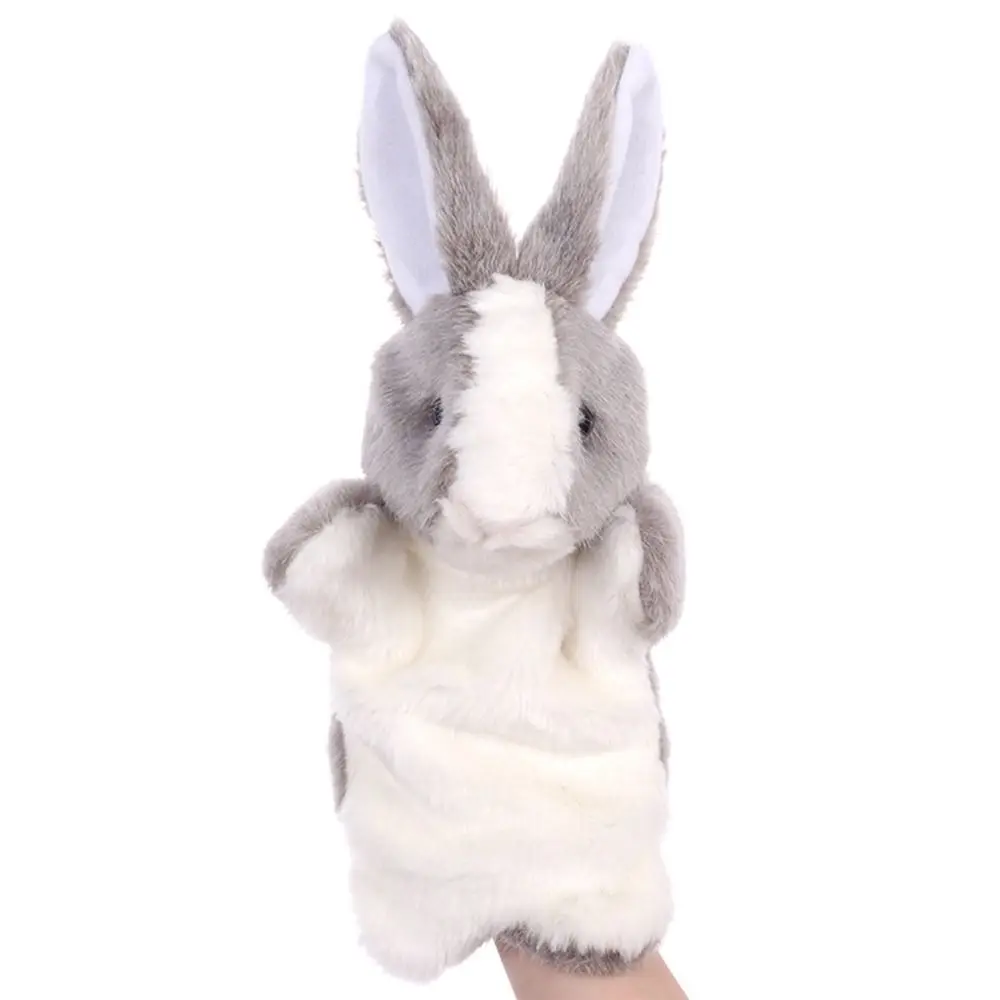 

Soft Plush Hand Puppet Fashion 11.8 Inch Animal Rabbit Plushed Doll Cartoon Storytelling Teaching Finger Puppets Role Play