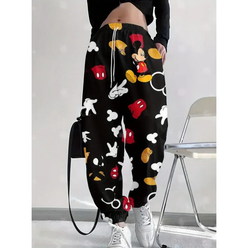 

2026 Trendy Casual Mickey Mouse Women's Jogger Pants Sport Pants Spring/Summer Outdoor Men's Comfortable Long Pants Trousers