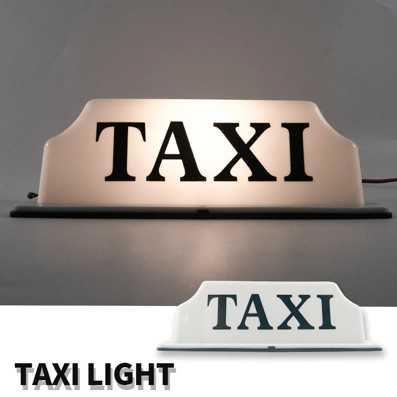 

New Universal Taxi Top Light Roof Taxi Sign with Magnetic Base Waterproof Taxi Dome Light Suction Magne 12V 28cm Taxi Roof Lamp