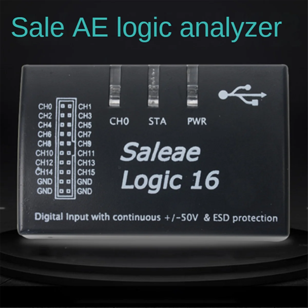 Saleae-Analisador Lógico USB, Multi Sistema para Versão Oficial, Sample Rate, 100M, 16 Canais Instrumentos