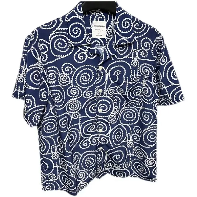 

Summer Men's n Sle Loose Casual Faion Cuban Collar Beach ort Sve irt Breathable Polyester Fiber Teenager