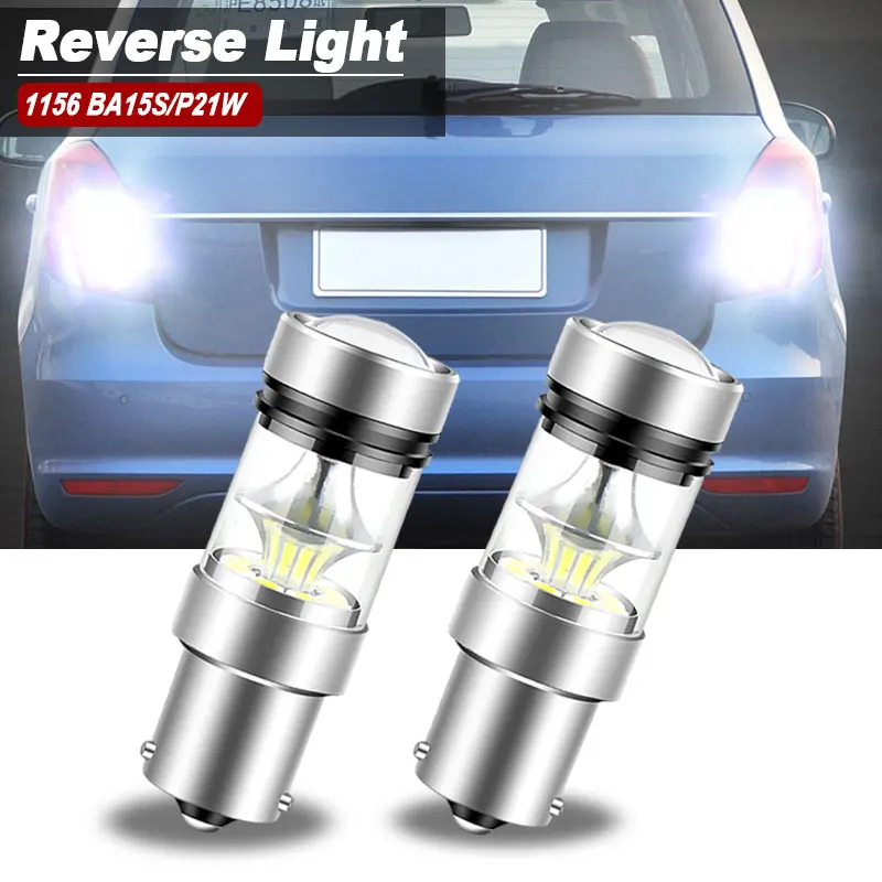 2pcs LED Reverse Light Lamp P21W BA15S Canbus For Skoda Superb MK1 MK2 MK3 Yeti Fabia 1 2 3 Felicia Octavia A5 A7 Rapid Roomster