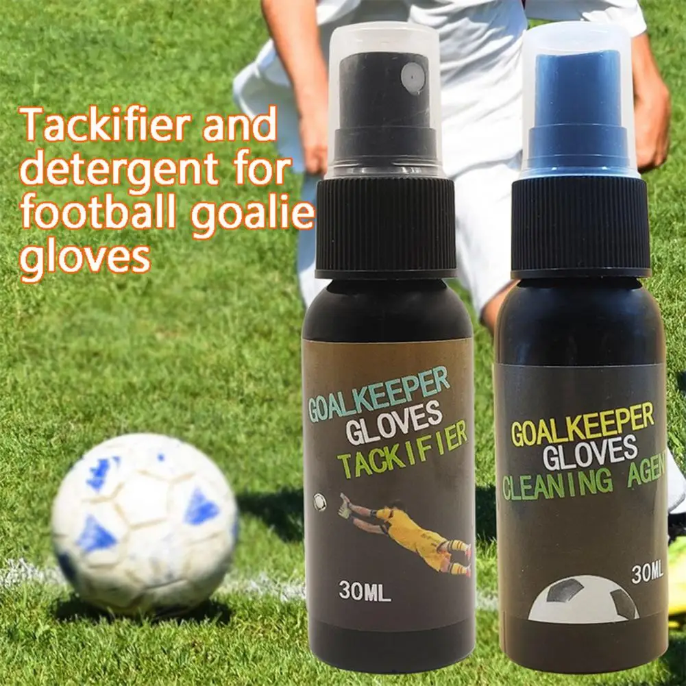 30ml Goalkeeper Glove Spray Bundle Glove Tackifier Sprayer Goalkeeper Gloves Sticky Spray Soccer Goalie Glove Wash Prepare Spray