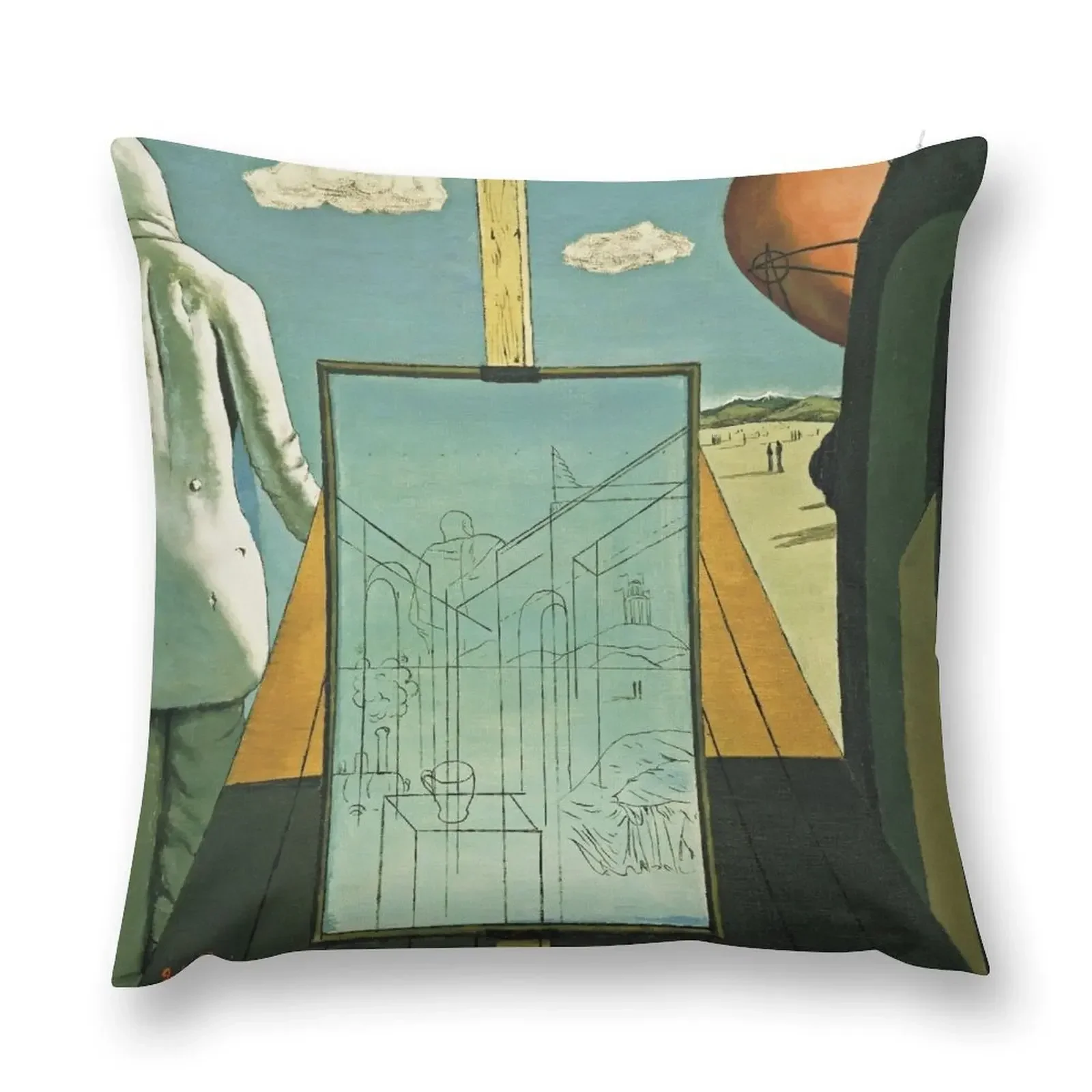 

High Res - Art by Giorgio De Chirico 1888 -1978, Abstract Surrealism Throw Pillow Couch Pillows Cushions Home Decor pillow