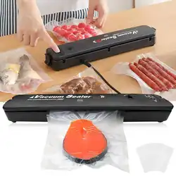 220V EU Plug Food Vacuum Sealer Packaging Machine with Free 10pcs Vacuum bags Household Kitchen Food Vacuum Sealing