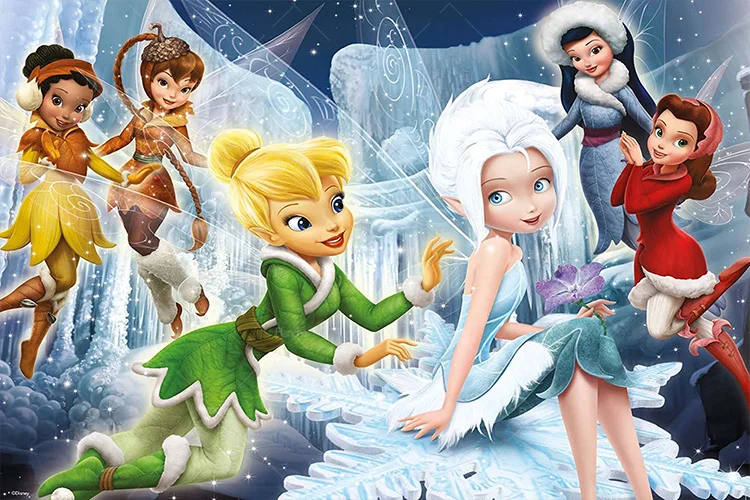 Disney Peter Pan Tinker Bell Anime Fairy Flying Film 300 500 1000Pcs Paper Jigsaw Puzzles For Kids Teens Friend Gifts Toys Game