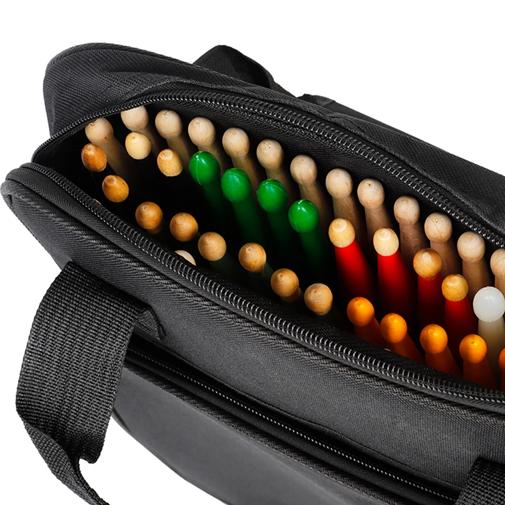 

Drum Stick Bag Oxford Cloth Portable Storage Carry Shoulder Tote Pouch Holder Large Capacity Adjustable Straps Smooth Zipper