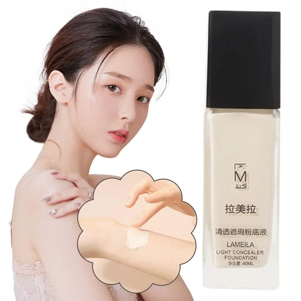 1pcs Liquid Foundation Naturally Covers Flaws Without Foundation Blemishes Powder Face Plain Conceal Transparent Sticking C P5B9