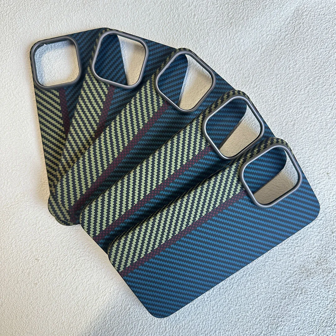 Real Carbon Fiber Phone Case for iPhone 14 Pro Aramid Fiber Ultra-Thin, Anti-Fall 14Pro Max Cover Aramid Fiber Case