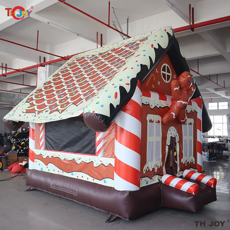 4x3m Parco giochi per bambini Buttafuori di Natale Casa di pan di zenzero Rimbalzo