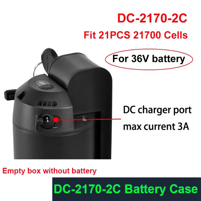 

Ebike Battery Case Empty Box 10S 15A 36V BMS Fit 21PCS Cells Haitu Little Water Kettle Shell