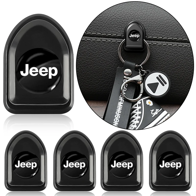 Mini Ganchos para Carro: Suporte USB, Fone de Ouvido e Chaves para Jeep Wrangler, Grand Cherokee, Compass, Renegade e Tampas de Válvula de Pneu